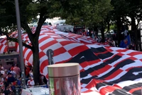 Razvijena navijačka zastava, Foto: Sanjin Strukic/PIXSELL