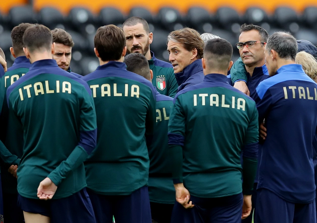 Italija na posljednjem treningu uoči polufinala na Wembleyju, Foto: David Klein/REUTERS