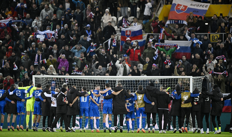 Reprezentativci Slovačke u slavlju