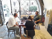 Uvodna emisija / gost Marin Marušić, urednica i voditeljica Iva Lovrec Štefanović, tonmajstor Alen Križančić, Foto: Tanja Vuleta/HRT