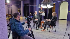 Morana Kasapović i  Paul Lynch, Foto: Siniša Hajduk/HRT