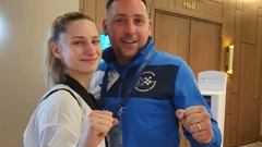 Lena Stojković i trener Veljko Laura