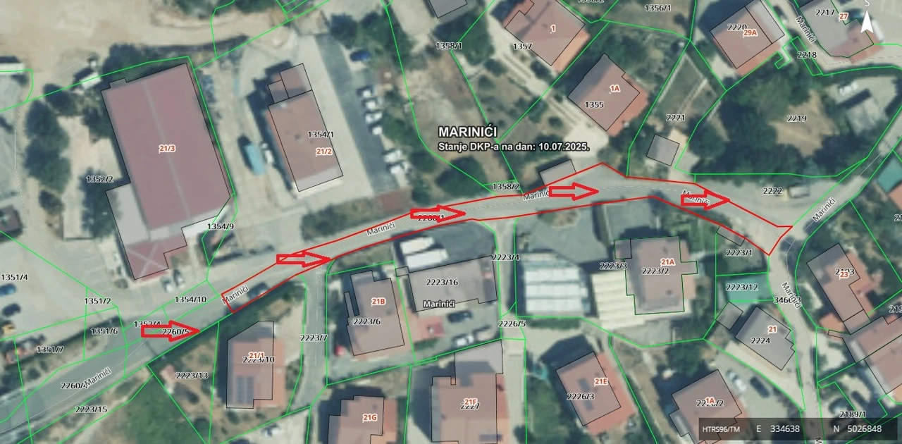 Radovi u Ulici Marinići