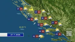 Vremenska prognoza, Foto: HTV/HRT 