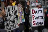 Prosvjed u Zagrebu, Foto:  Josip Regovic /Pixsell