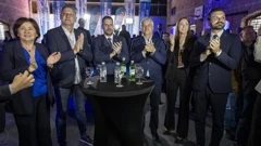 Doček izbornih rezultata u stožeru kandidata za gradonačelnika Ivana Radića 
