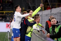 Slavlje igrača Hajduka, Foto: Goran Stanzl/PIXSELL