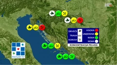 peludna prognoza NZJZ-a, Foto: HRT/HRT