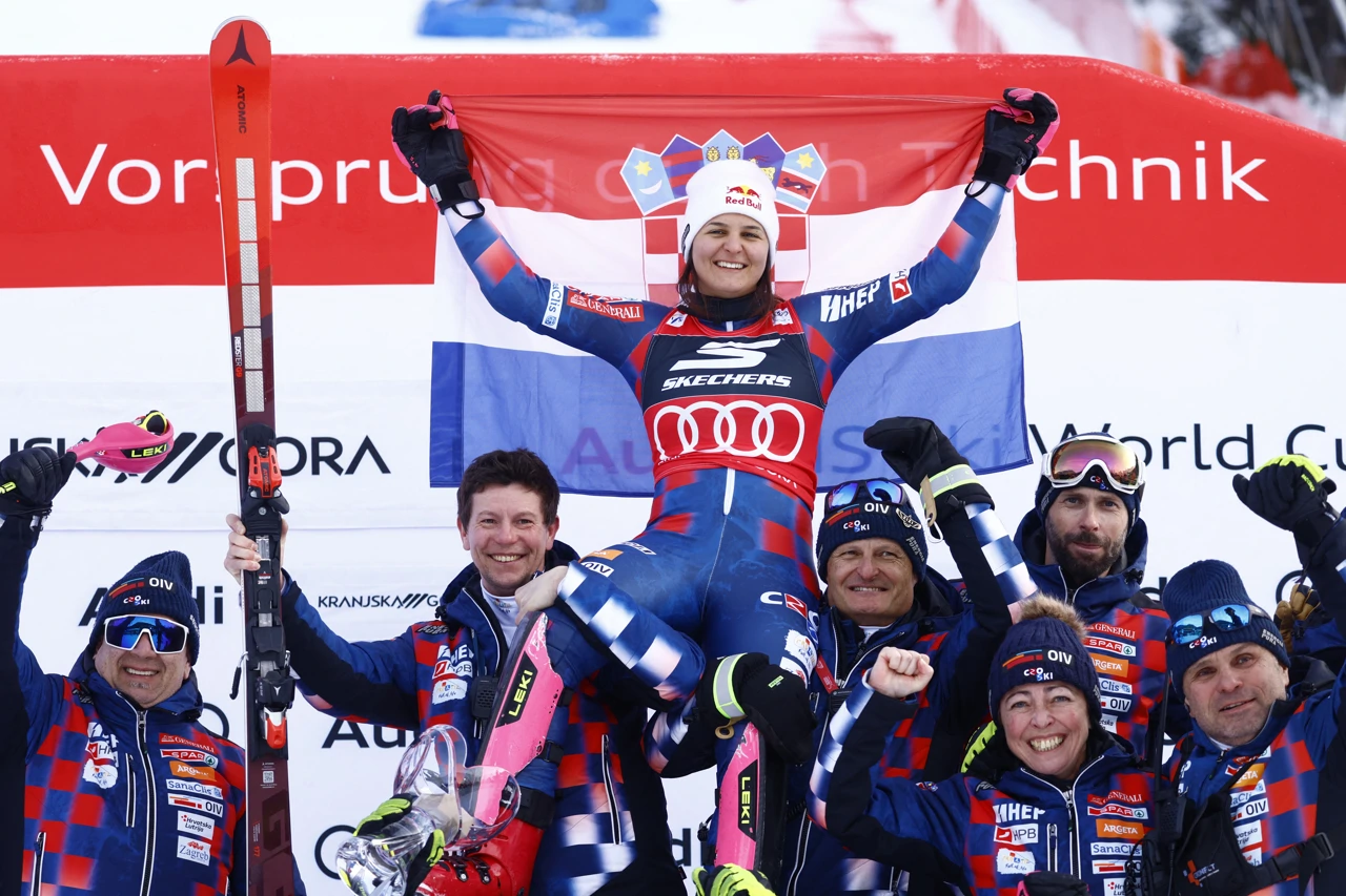 Zrinka Ljutić u slavlju, Foto: Borut Zivulovic/REUTERS