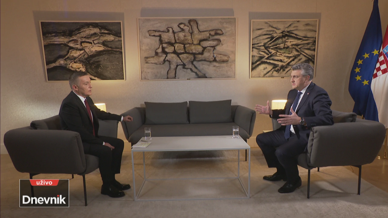 Premijer Andrej Plenković uu Dnevniku HTV-a