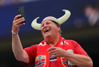Navijač Norveške na stadionu prije utakmice , Foto: Caean Couto/IMAGN IMAGES/REUTERS