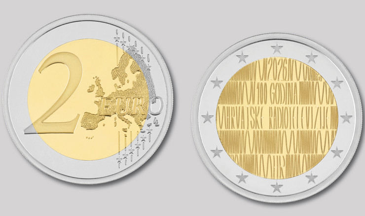 HNB: Počelo preuzimanje prigodnih kovanica eura u povodu 100 godina HRT-a