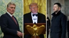 Dmitrij Peskov / Donald Trump / Volodimir Zelenski