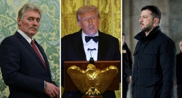 Dmitrij Peskov / Donald Trump / Volodimir Zelenski