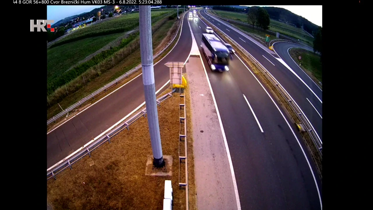 Poljski autobus snimljen nadzornom kamerom, Foto: HTV/HRT