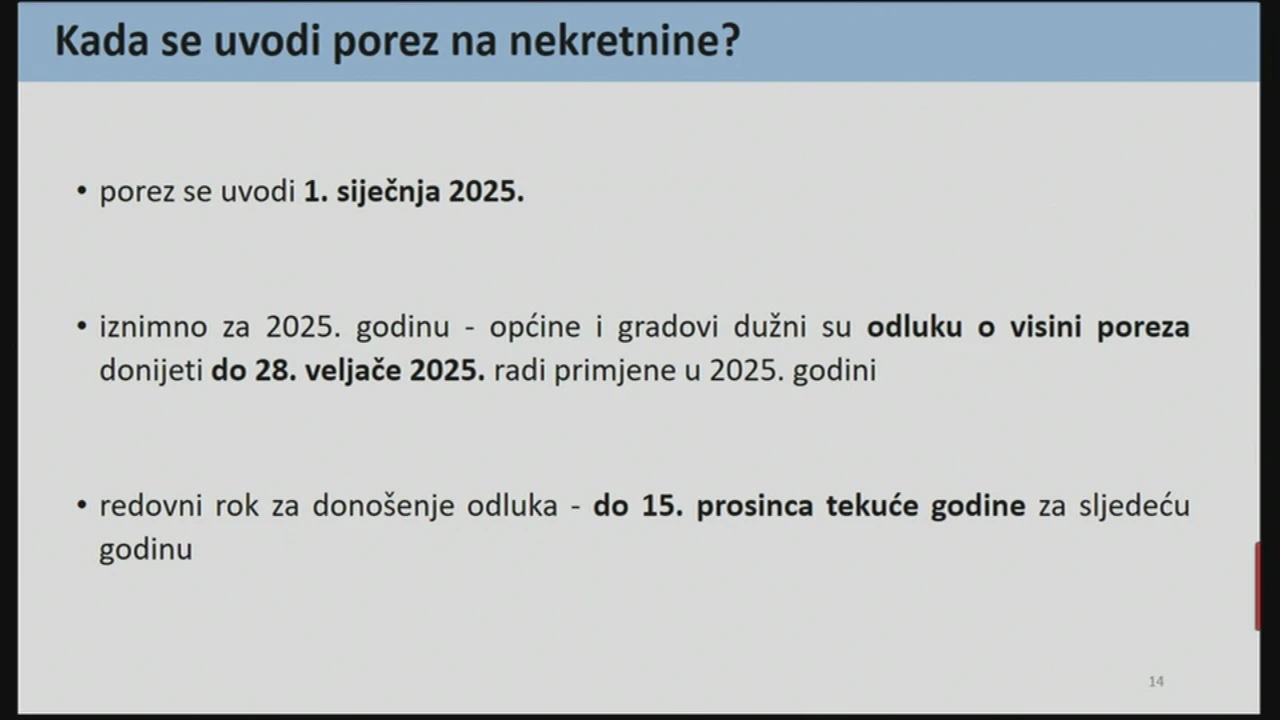 Kada se uvodi porez na nekretnine?