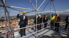 Plenković na tornju katedrale
