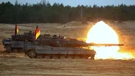 Par njemačkih Leoparda 2A6 na vježbi "Iron Spear" 2023. godine