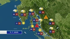 Vremenska prognoza, Foto: HTV/HRT