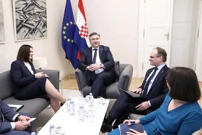 Svetlana Tihanovska i Andrej Plenković, Foto: Patrik Macek/PIXSELL