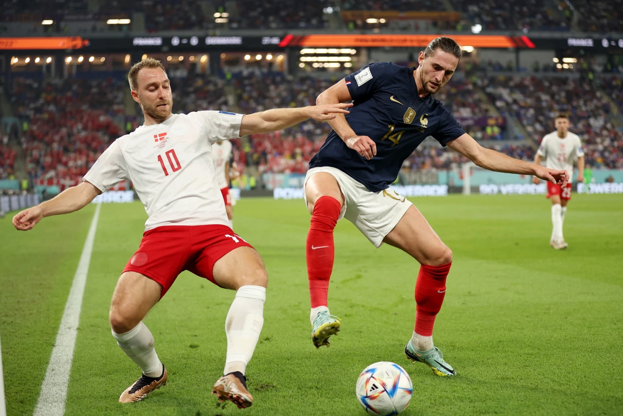 Christian Eriksen i Adrien Rabiot