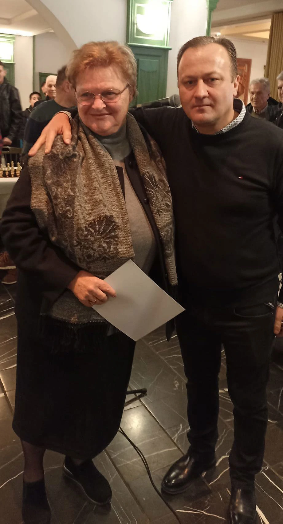 Zahvalnica predsjednici Zajednice Hrvata Libertas Štip Dolores Kašuba Petrov