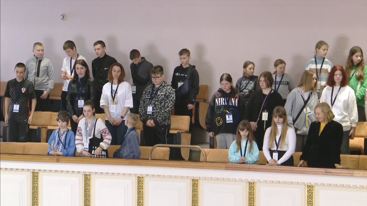 Djeca iz Ukrajine u posjetu Saboru