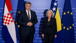 Prime Minister Andrej Plenković and Chairperson Borjana Krišto in Sarajevo
