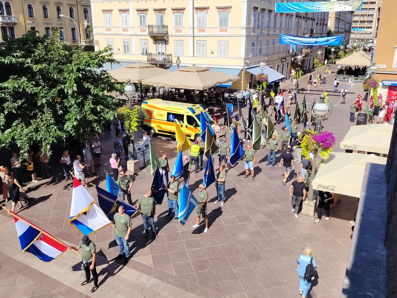 Postrojavanje za mimohod u Rijeci, Foto: Lena Stojiljković/Radio Rijeka