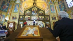  Zagreb: Pravoslavni vjernici na svetoj liturgiji u Sabornom hramu 