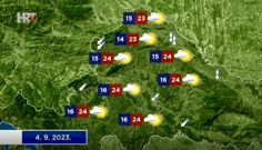 Vremenska prognoza, Foto: Dnevnik/HTV/HRT