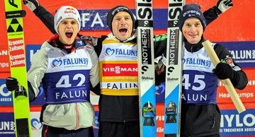 Slavlje Anžea Lanišeka u Falunu