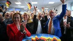 Članovi stranke AfD reagiraju na rezultate izbora u Berlinu