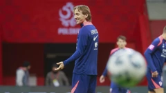 Luka Modrić na treningu Hrvatske