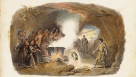 Macbeth susreće vještice, lithografija Francesca Corbette 