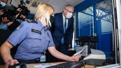 Demonstracija kontrole Covid putovnice na granici