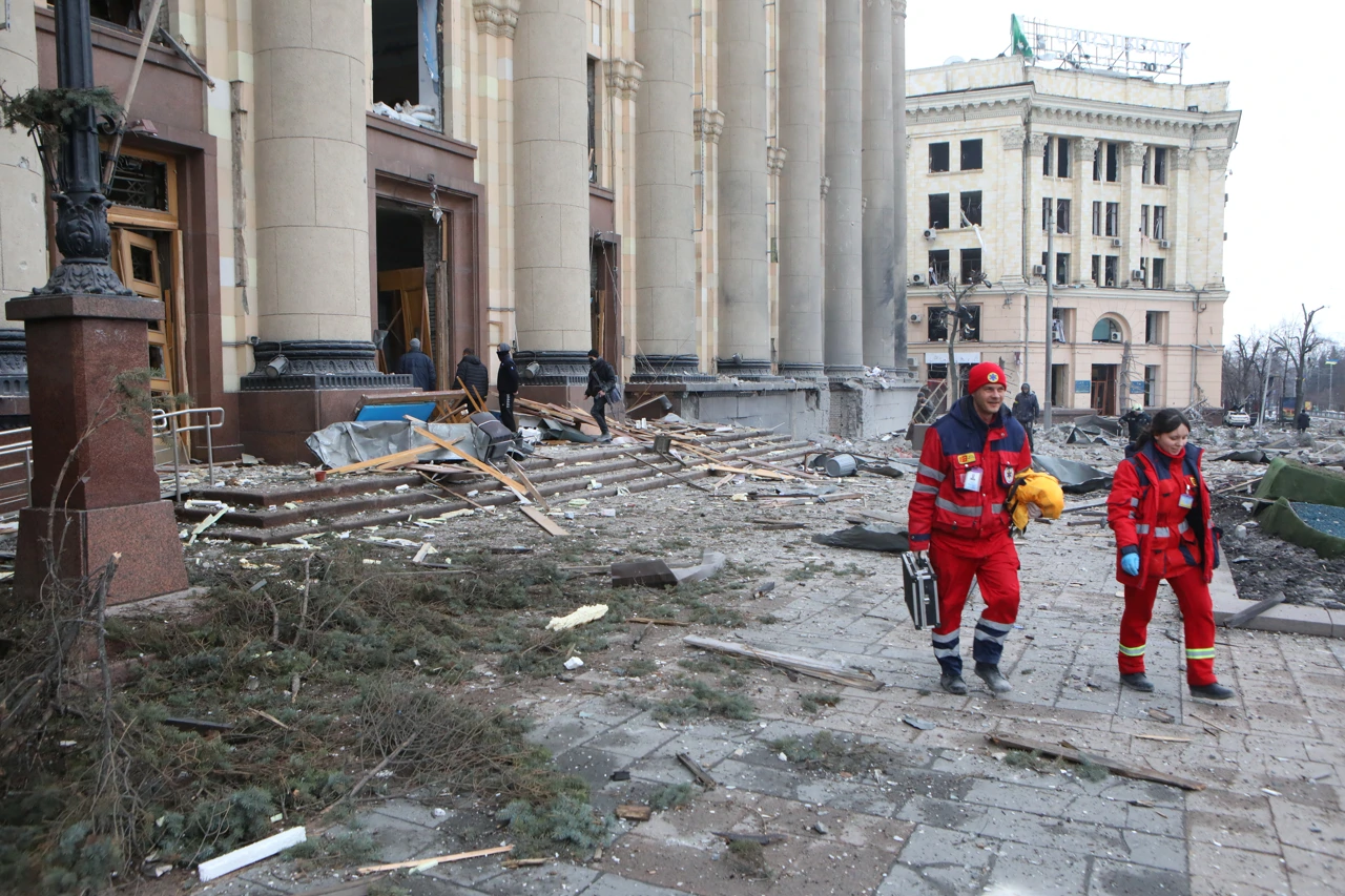 Posljedice napada u Harkivu, Foto: Press service of the Ukrainian State Emergency Service/Handout via REUTERS