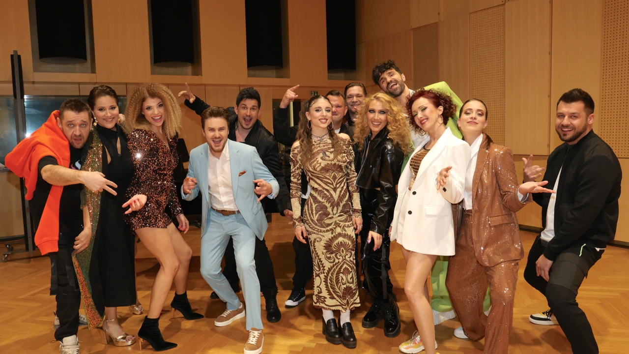 Fotografija iz backstage četvrte emisiji Zvijezde pjevaju s gošćom Angelinom Mango