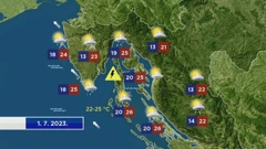 Vremenska prognoza , Foto: HTV/HRT