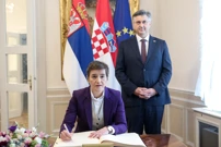 U Banskim dvorima premijer Andrej Plenković primio je premijerku Srbije Anu Brnabić, Foto: Zeljko Hladika/Pixsell