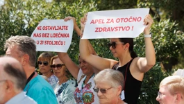 Prosvjedni skup zdravstvenih djelatnika otoka Krka