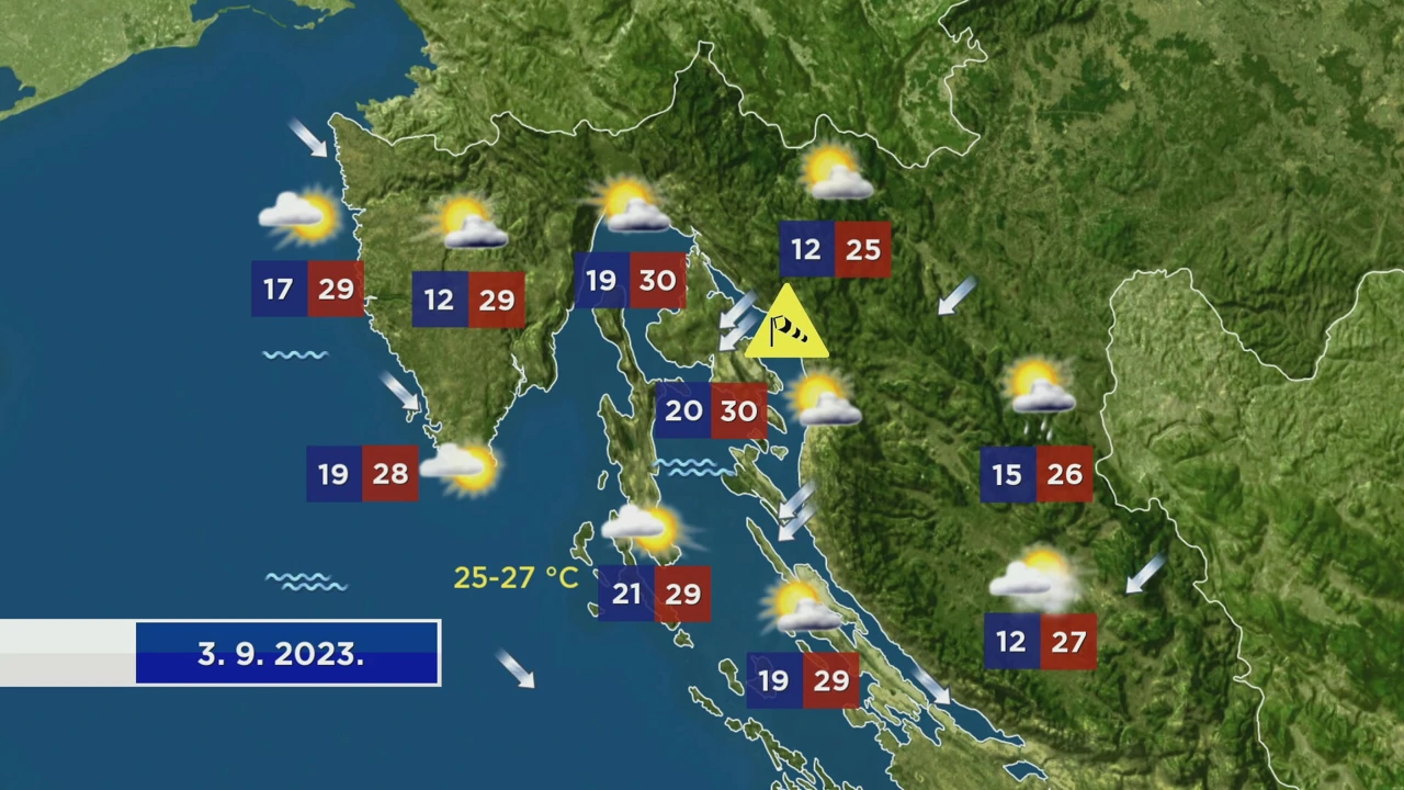 Vremenska prognoza, Foto: Dnevnik/HTV/HRT