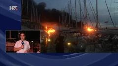 Požar u marini kaštela
