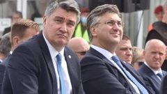 Zoran Milanović i Andrej Plenković u Kninu 5. kolovoza 2020.