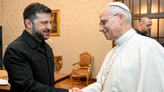 Volodimir Zelenski i Lav XIV.