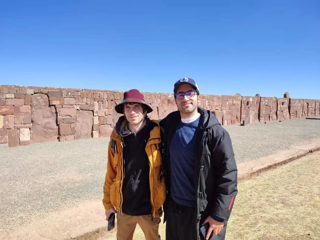 Carlos Rojas y Vatroslav Herceg en Tiwanaku, Foto: Carlos Rojas/-