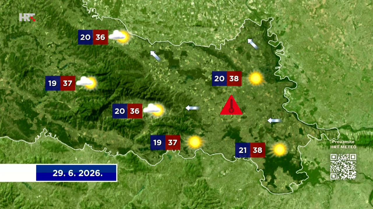 U istočnoj Hrvatskoj i sutra sunčano, mjestimice s malom do umjerenom naoblakom, Foto: HTV/HRT