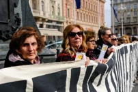 U centru Zagreba prosvjed protiv rata u Ukrajini , Foto: Slaven Branislav Babić/Pixsell