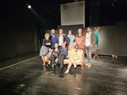 ravnateljica GKMM Split Grozdana Ribičić, Predsjednik HKC Marko Marulić-Branko Maretić, voditelj GKM-a Vitez Ivan Sajević, glumac  Mate Tavrić, glumci predstave, Foto: Neda Maretić/gh