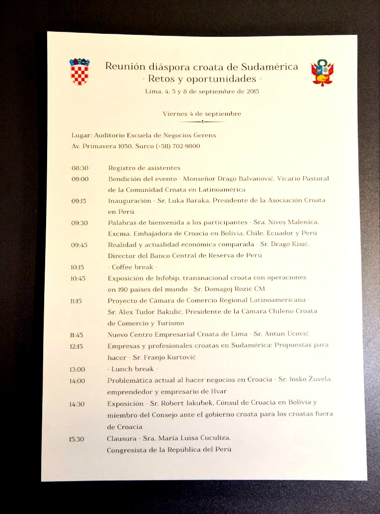 I Encuentro de la Diáspora Croata en Sudamérica  